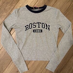 EDIKTED Gray Boston 1980 Long Sleeve Shirt